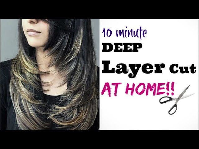 Cut/Layer/Trim Your LONG Hair at HOME! | DIY FRONT LAYER CUT | Israt Oishee  - YouTube