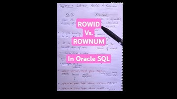 ROWID Vs. ROWNUM in ORACLE SQL #rowid #rownum #oraclesql #sql #oracle #oraclesqlfundamentals #dbms