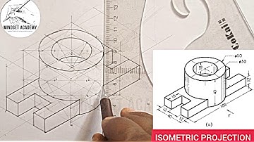 How to project views, figures with circles, curves, arcs and cylinders in Isometric Projection.