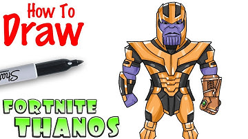 How to Draw Thanos in Fortnite | Avengers