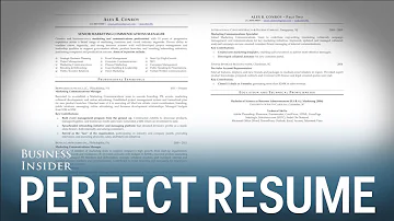 A résumé expert reveals what a perfect résumé looks like