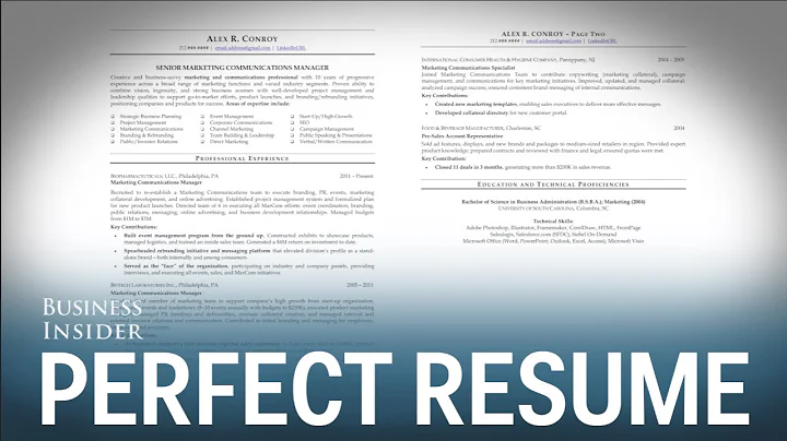 A résumé expert reveals what a perfect résumé looks like