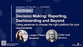 Data Decision Making: Reporting, Dashboarding and Beyond