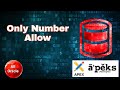 Only Number Allow Or Restrict Character In Oracle Apex