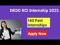DRDO RCI Internship 2025 | 160 Paid Internships for B.Tech/M.Tech/M.Sc