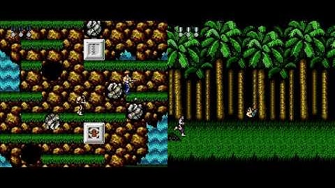 Contra + Super C played with one input (TAS)