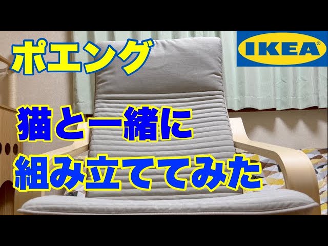 IKEAポエング】猫と一緒に組み立ててみた - YouTube