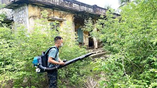 NOBODY we CLEANUP and mow the OVERGROWN GRASS in the 150 YEAR old MILITARY base house I KNOCKED