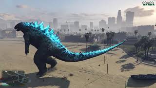 GTA V Godzilla Attack City - Godzilla VS Godzilla Mod Gameplay