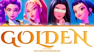 Karaoke Huntrx Golden You 4 Members Color Coded Lyrics Hanromeng