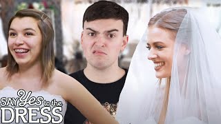 REACTING TO TEEN BRIDE WEDDING DRESSES