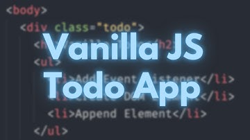 Vanilla JS Todo App - You should know the DOM!