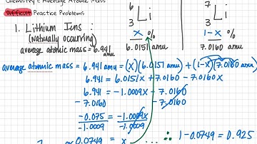 Difficult Practice Problems: Average Atomic Mass (General Chemistry 1)