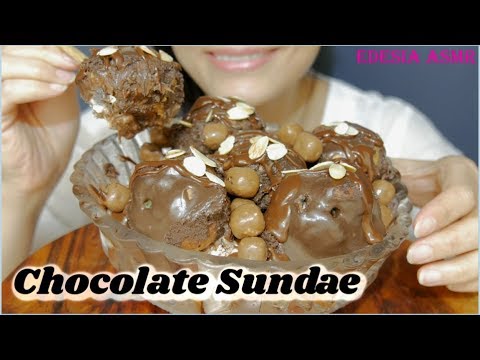ASMR 咀嚼音? Chocolate Sundae チョコレートサンデー 巧克力聖代 초콜릿 선디 먹방 *EATING SOUND*