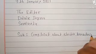 Letter To Editor Complaining About Electric Breakdown 2021L