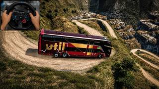 Marcopolo Paradiso G8 1800 DD on the World's Most Dangerous Roads with Steering Wheel | ETS2 1.60 Marcopolo Paradiso G8 1800 DD on the World's Most Dangerous Roads with Steering Wheel | ETS2 1.60