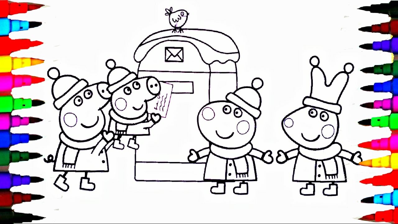 PEPPA PIG Coloring Book Pages Kids Fun Art Activities