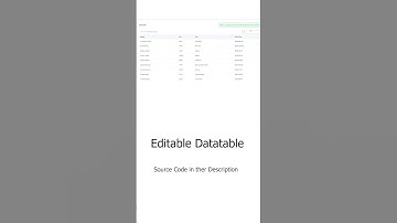 #EditableDatatable in JavaScript: Create Dynamic & User-Friendly Data Tables #shortvideo #shorts