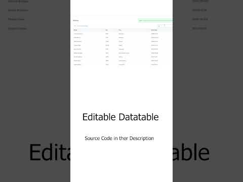 #EditableDatatable in JavaScript:
