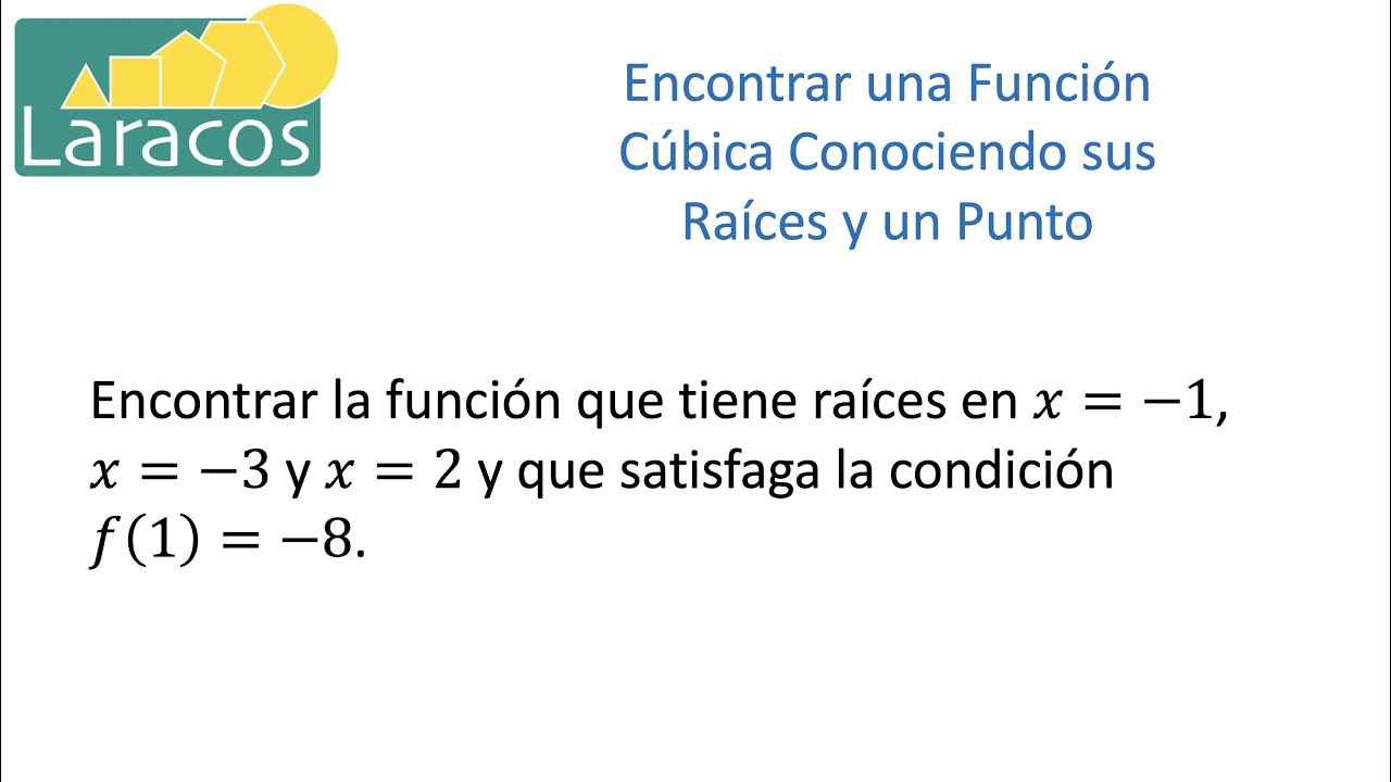Polinomio cubico conociendo sus raices y un punto