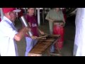 Playing the marimba in pochomil nicaragua