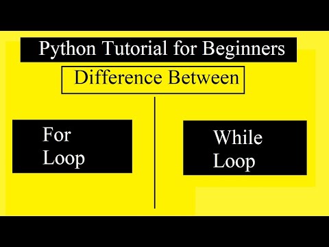 Difference between FOR LOOP and WHILE LOOP in Python programming |  Python programming tutorial