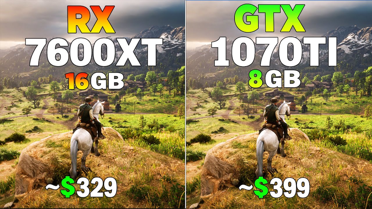 RX 7600 XT vs GTX 1070 Tİ - Test in 8 Games