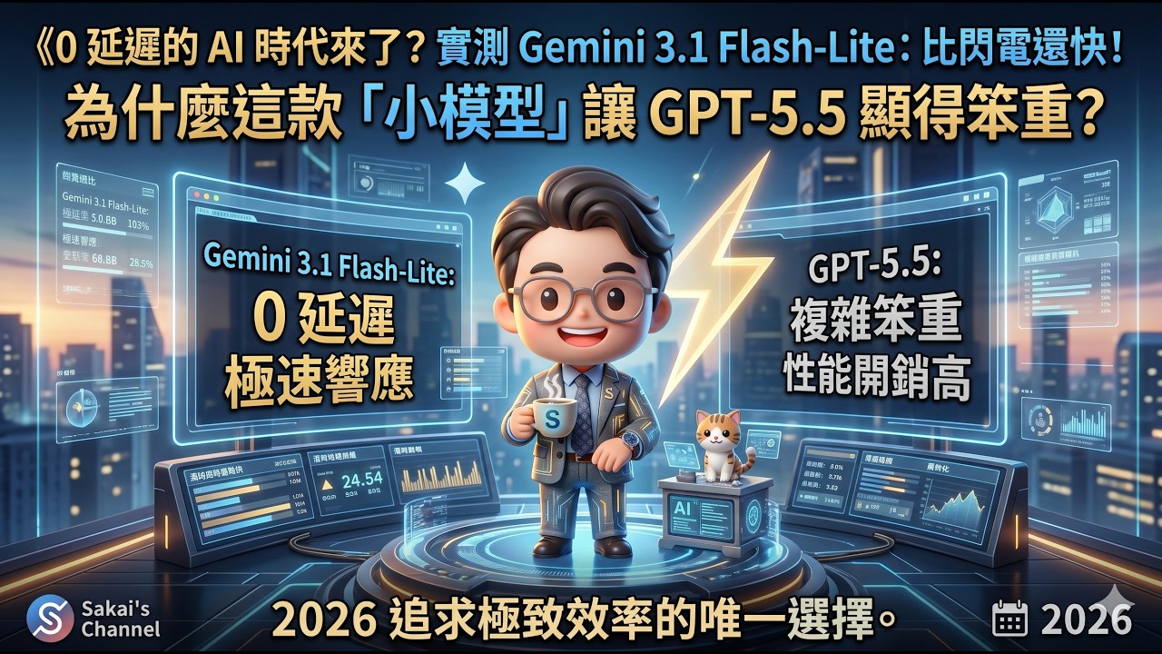 0 延遲的AI 時代來了？實測Gemini 3.1 Flash-Lite：比閃電還快！為什麼