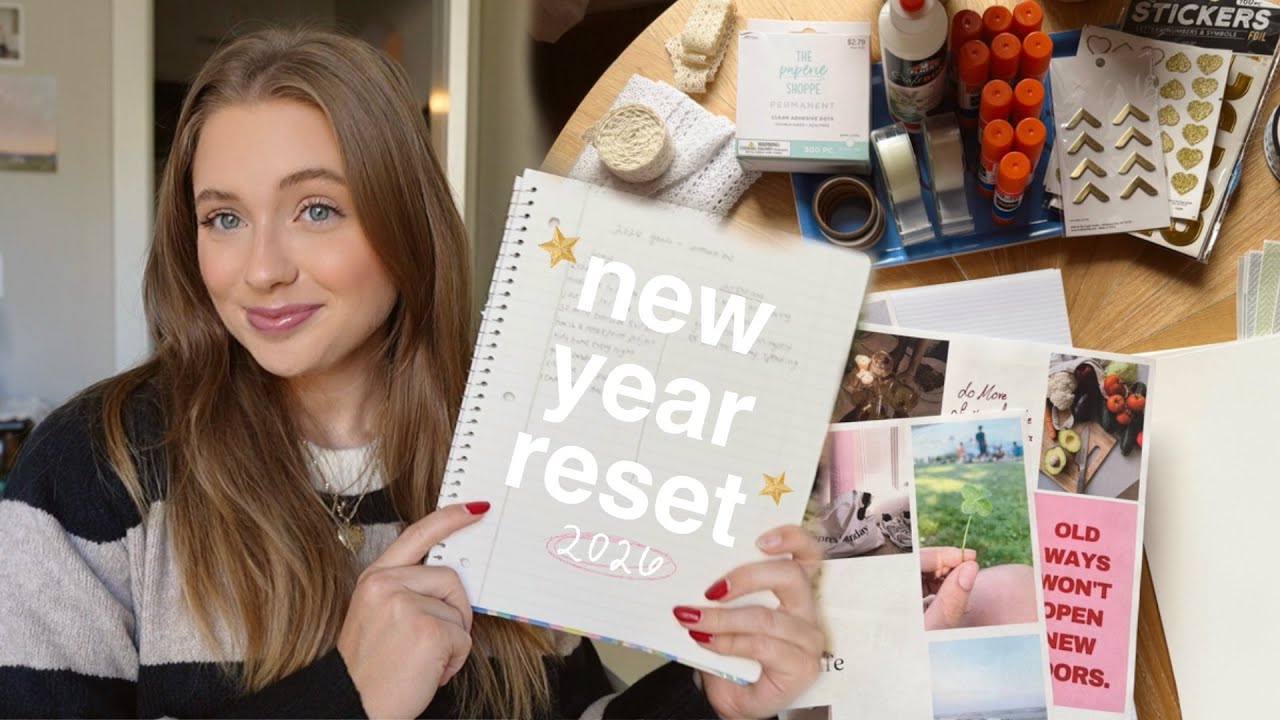 2026 RESET VLOG 🌟📝 goal setting, resetting, and vision boarding for the new year!