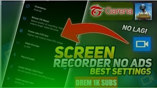 No ad screen recorder, best settings No lag, smooth recording freefire gameplay, best quality #short screenshot 4