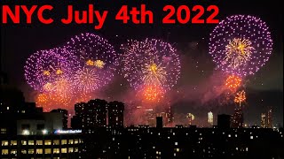 Macy’s 4th of July Fireworks 2022 LIVE All 5 Barges View From High Up in East Village New York City