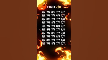 Brain Challenge | Test Your Observation Skills By Finding 7/8 In 5 Seconds! #viralshort #funny