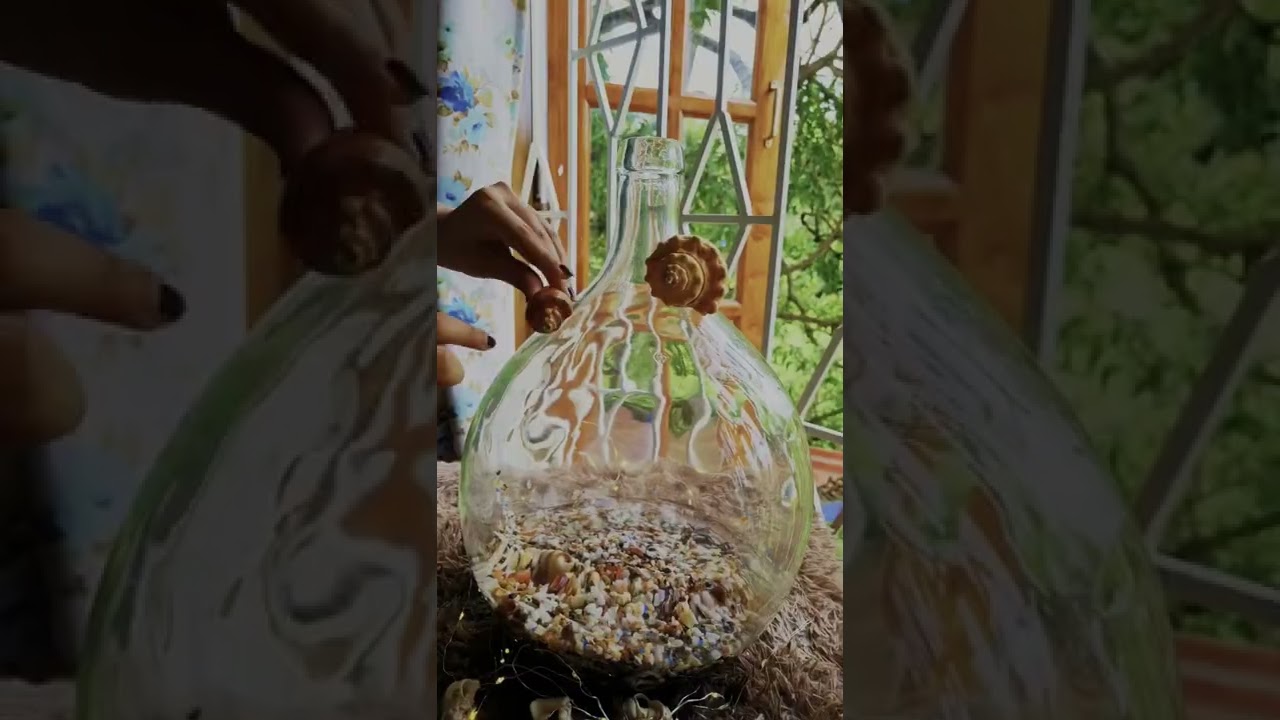 DIY glass bottle decor 