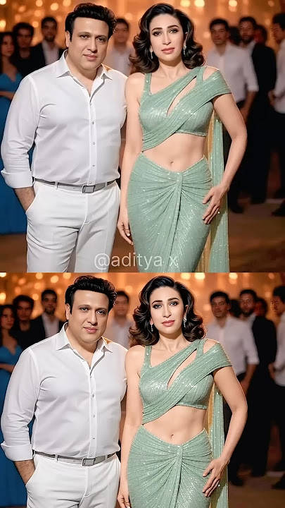 Govinda and Karishma Kapoor  video #shorts #bollywood #ytshorts #govinda #karismakapoor #ai