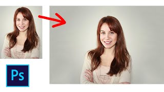 Как увеличить фон на фото в фотошопе