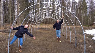 Building Our Hoop House Part 1 | Gardening In Alaska