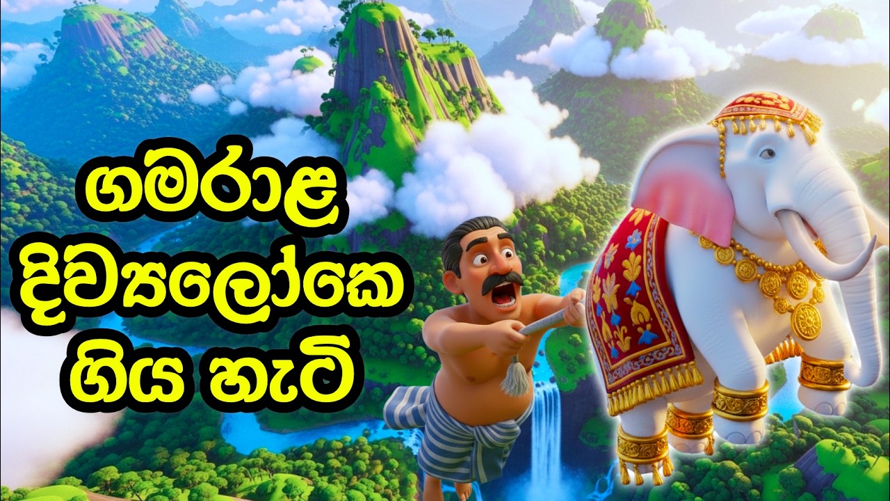 ගමරාල දිව්‍යලෝකේ ගිය හැටි  | සිංහල කාටුන් | සුරංගනා කතා |  sinhala lamakathandara | සිංහල ජන කතා