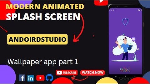 Android Splash Screen (Welcome Screen Wallpaper App) part 1 || Free Source Code..