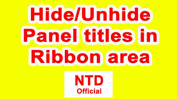 AutoCAD tutorials | How to hide or unhide panel titles Ribbon area AutoCAD 2018 vs latest version?