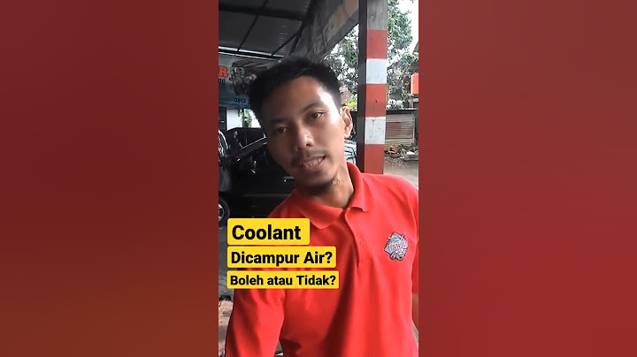 Coolant radiator boleh dicampur air atau tidak?