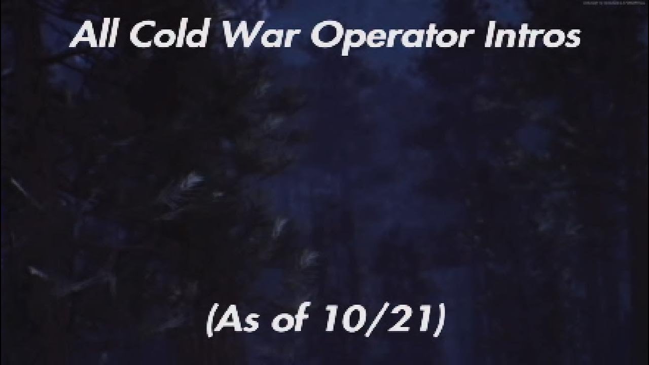 All Cold War Operator Intros (Updated)