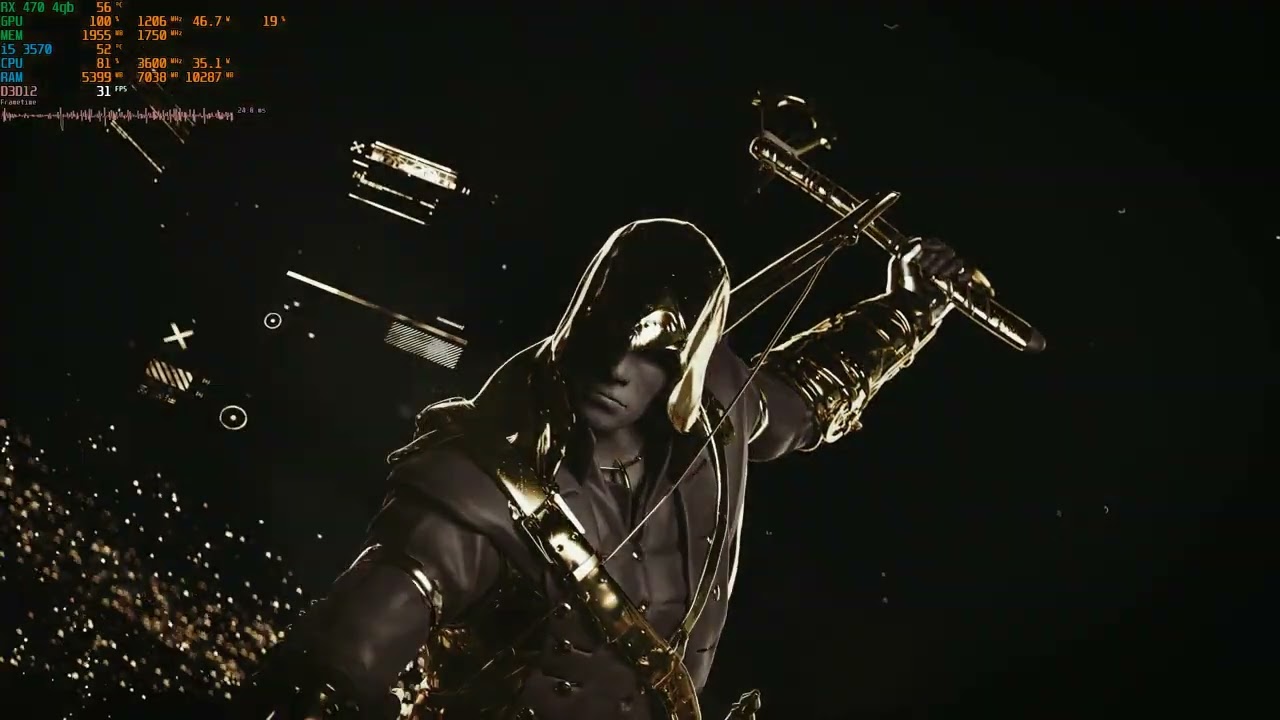 Assassins Creed Mirage на i5 3570 rx 470 4gb 16 ram