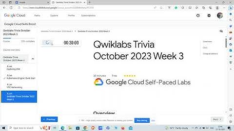 Qwiklabs Trivia October 2023 Week 3 solution
