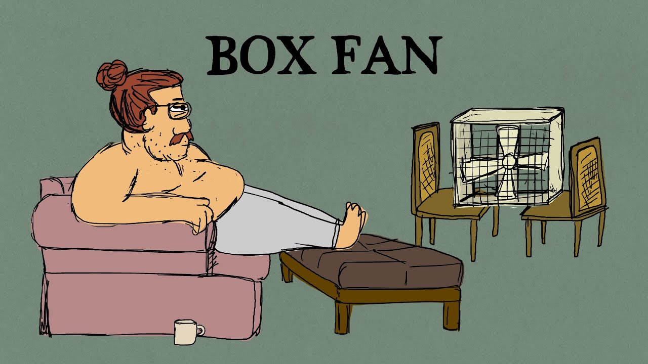 sick animation, cartoon, marc m, box fan, animation. 