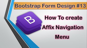 How To Create an Affixed Navigation Menu using bootstrap #13