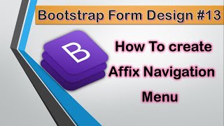 How To Create an Affixed Navigation Menu using bootstrap #13