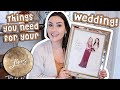 THINGS YOU NEED FOR YOUR WEDDING | Guest Book, Bridesmaid Gifts, Signage & more!