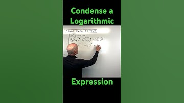 Condense a Logarithmic Expression into a Single Log