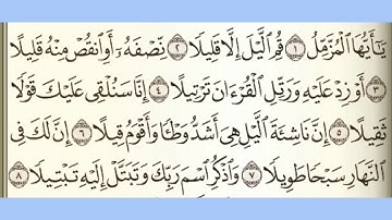 073 سورة المزمل بصوت الشيخ محمود على البنا مع قراءة الآيات تعلم التجويد والترتيل وقراءة القرآن الكري