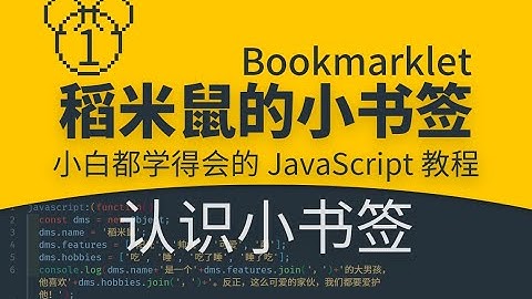 【稻米鼠的小书签】0001 认识小书签|你也能学会的JavaScript代码|零基础JS编程入门教程|小白轻松Coding|Bookmarklet|一键小书签